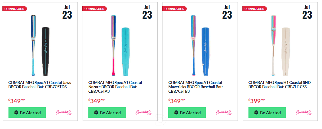 JustBats Drops Coastal Collective Collection Baseball Bats