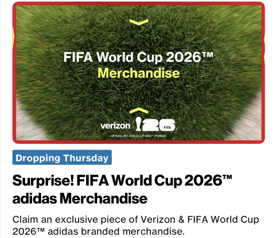 Verizon Drops Free FIFA World Cup 2026 adidas Merch for Members